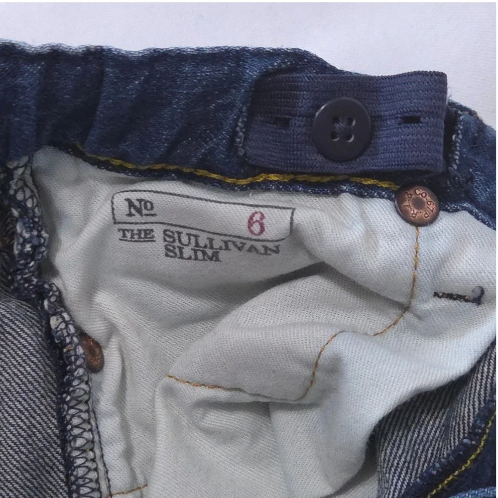 Polo Ralph Lauren Kids Sullivan Slim Distressed Jeans 6 Medium Wash Adjustable